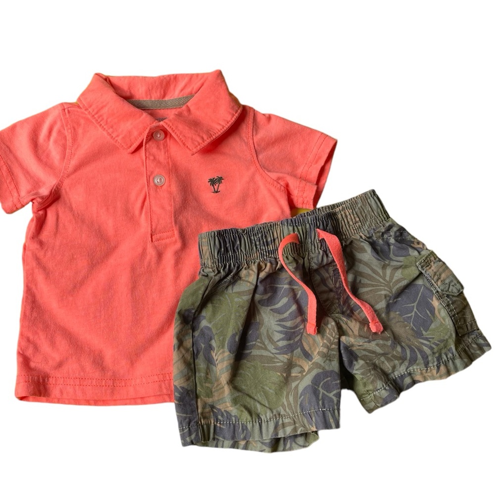 NWOT Baby Boys Palm Tree Matching Set